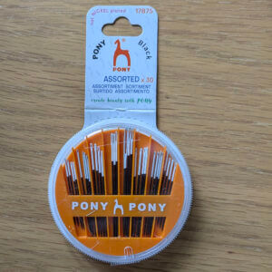 Assorted Hand Sewing Needles -  Pony Black Nickel Free - 30 pcs in Compact Case