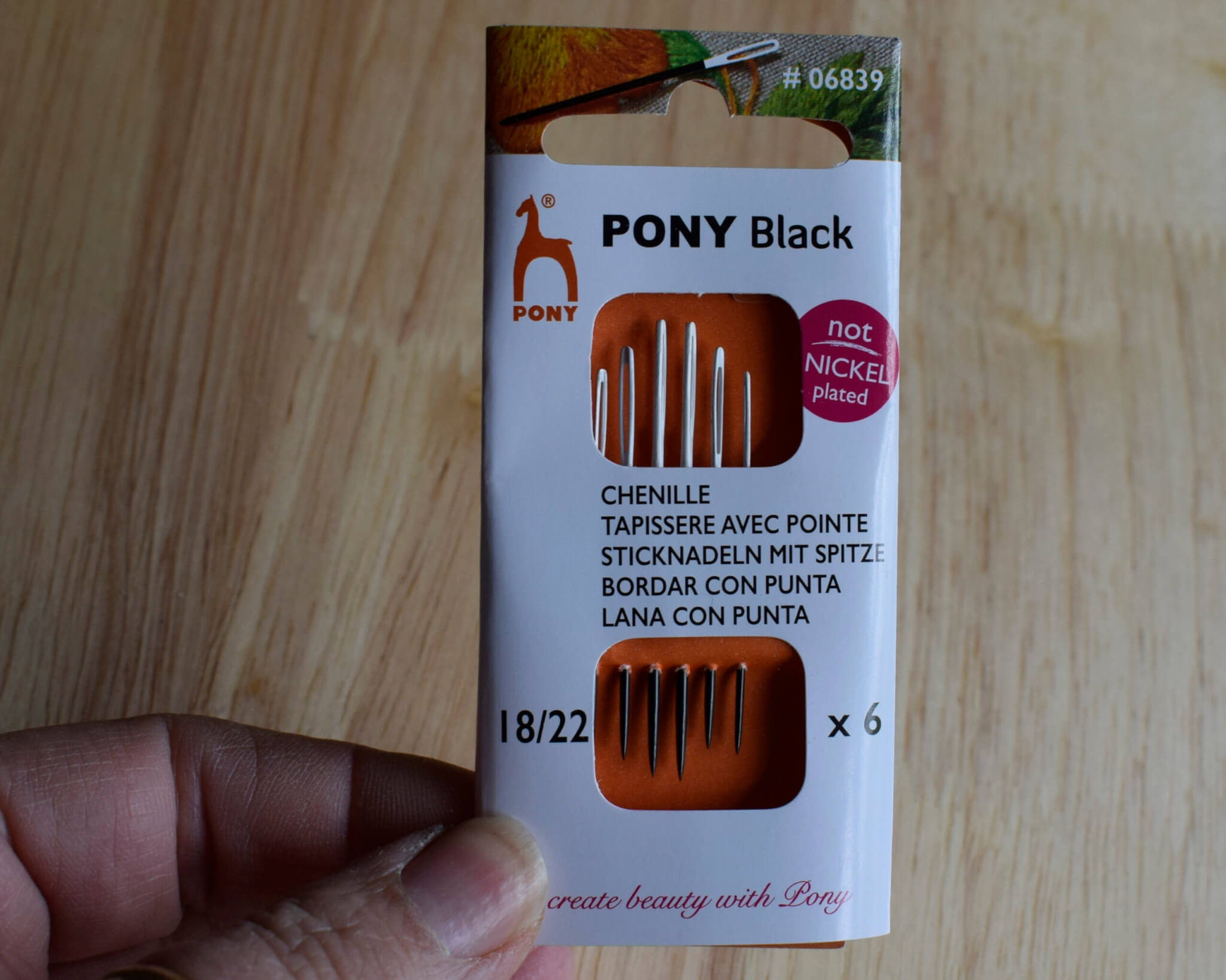 Chenille Hand Sewing Needles Size 18 to 22 - Pony Black Nickel Free - Long Eye, Sharp Point - Image 2