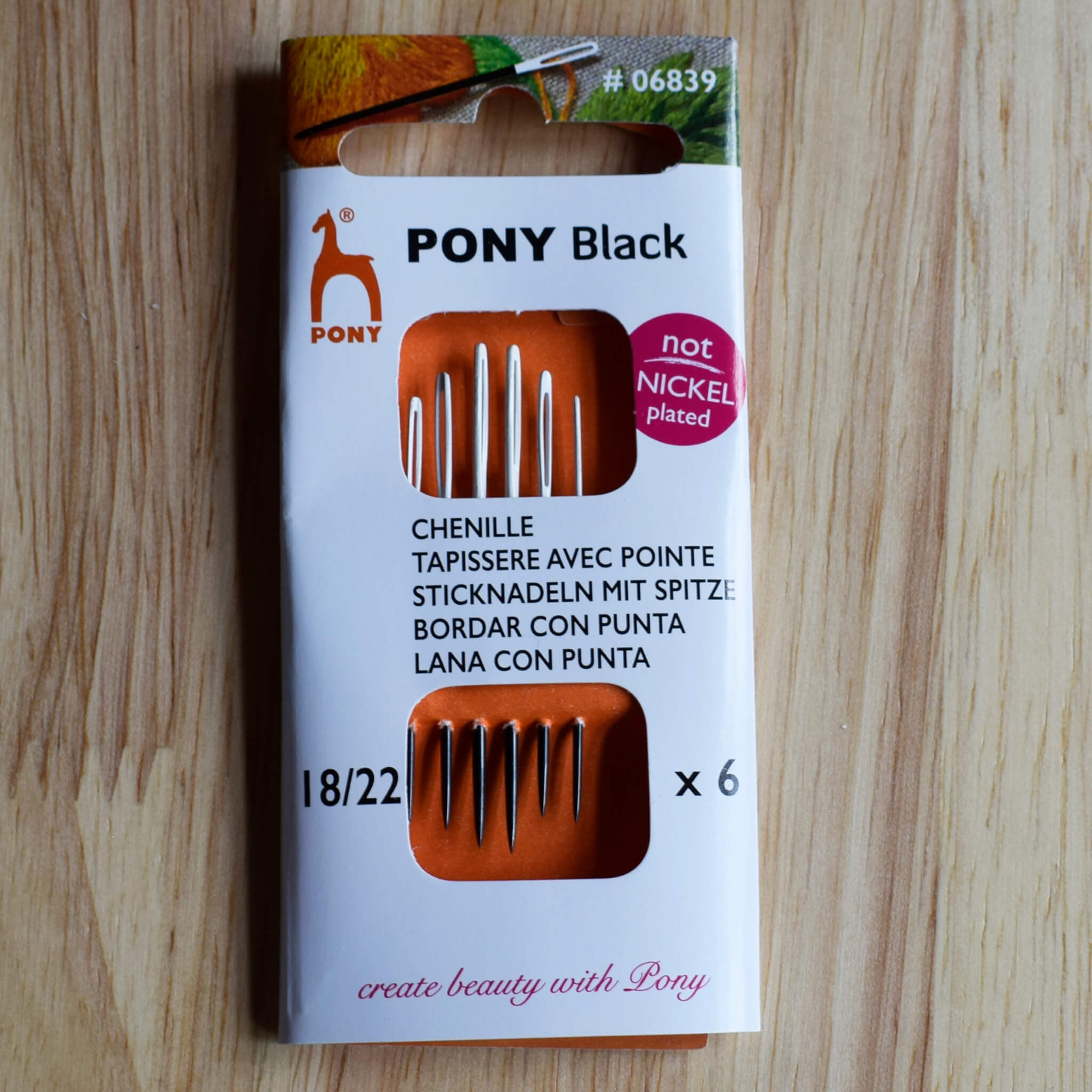 Chenille Hand Sewing Needles Size 18 to 22 - Pony Black Nickel Free - Long Eye, Sharp Point - Image 4