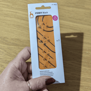 Pony Black Repair Hand Sewing Needles – Set of 7 Assorted Types – Nickel-Free