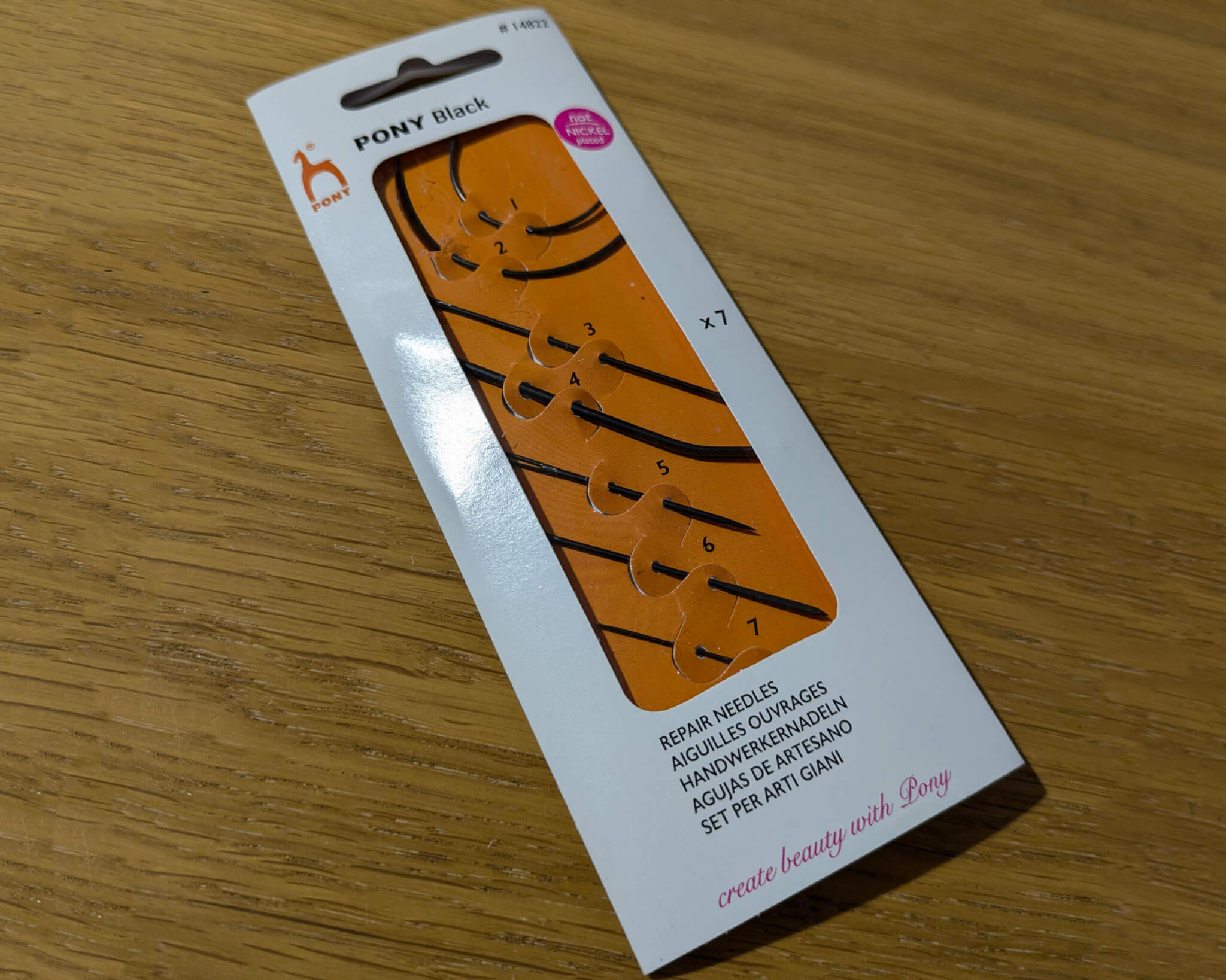 Pony Black Repair Hand Sewing Needles – Set of 7 Assorted Types – Nickel-Free - Image 3