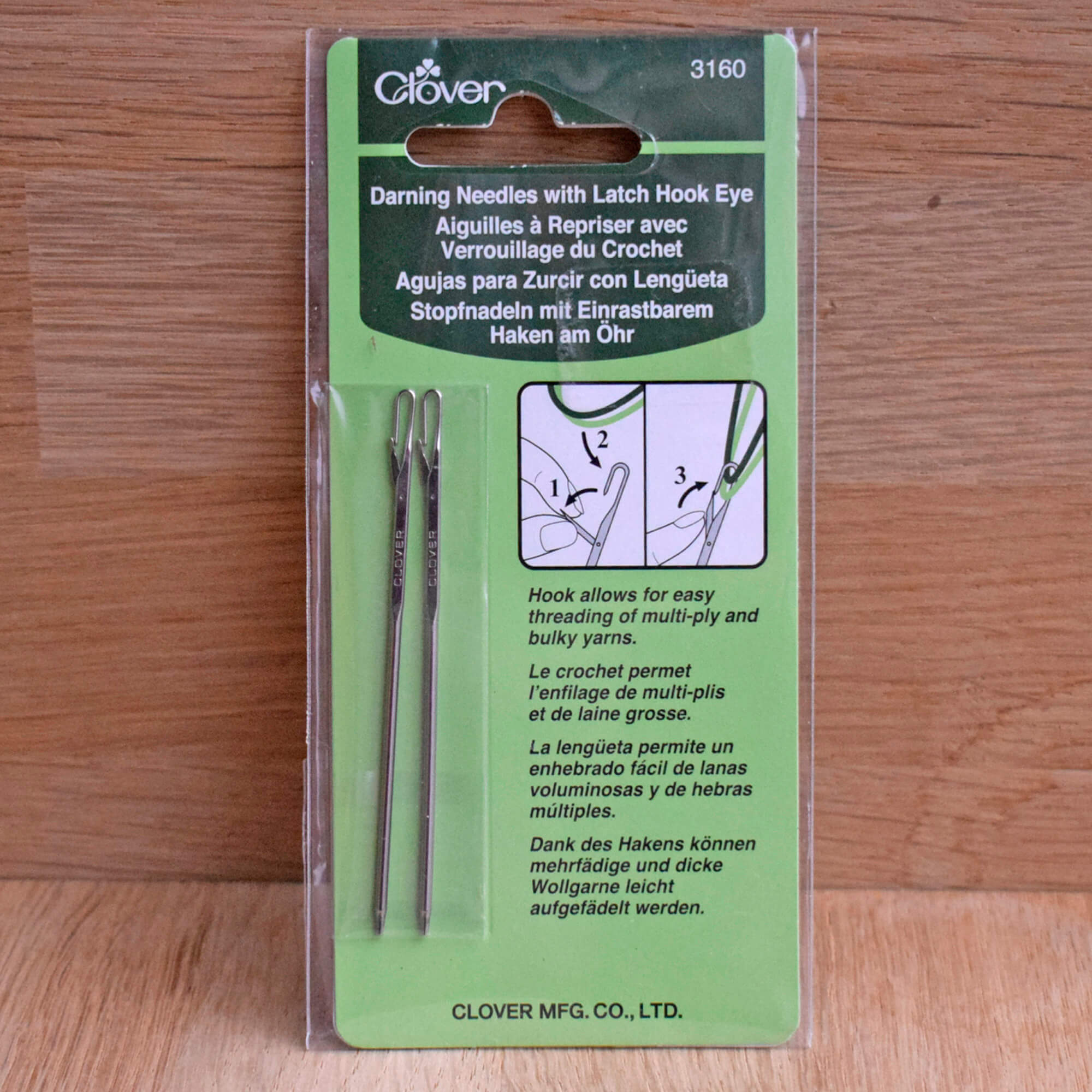 Clover Darning Needles with Latch Hook Eye – Steel – For Knitting Repairs & Finishing - Image 3