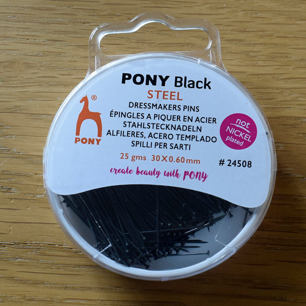 Dressmakers Pins - Pony Black Nickel Free - 30mm x 0.6mm - Storage Box - Image 3