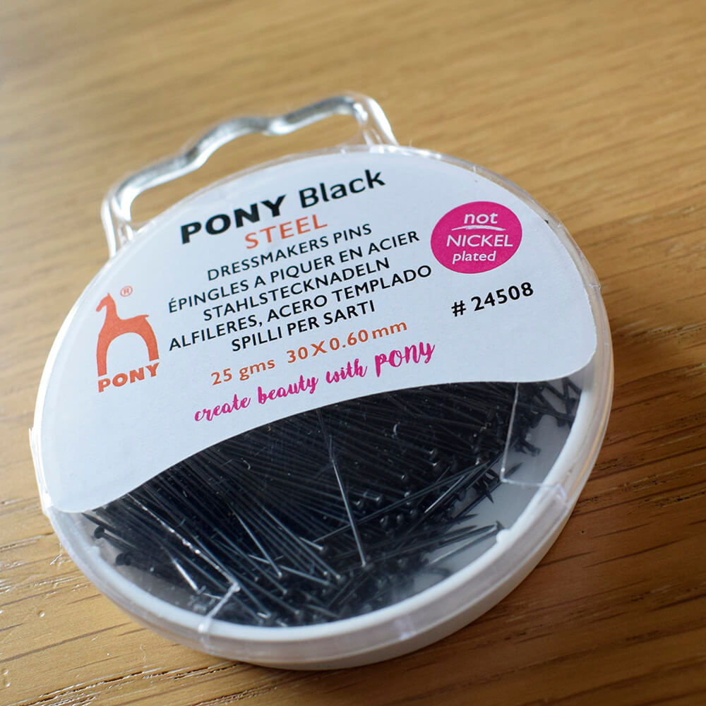 Dressmakers Pins - Pony Black Nickel Free - 30mm x 0.6mm - Storage Box - Image 4