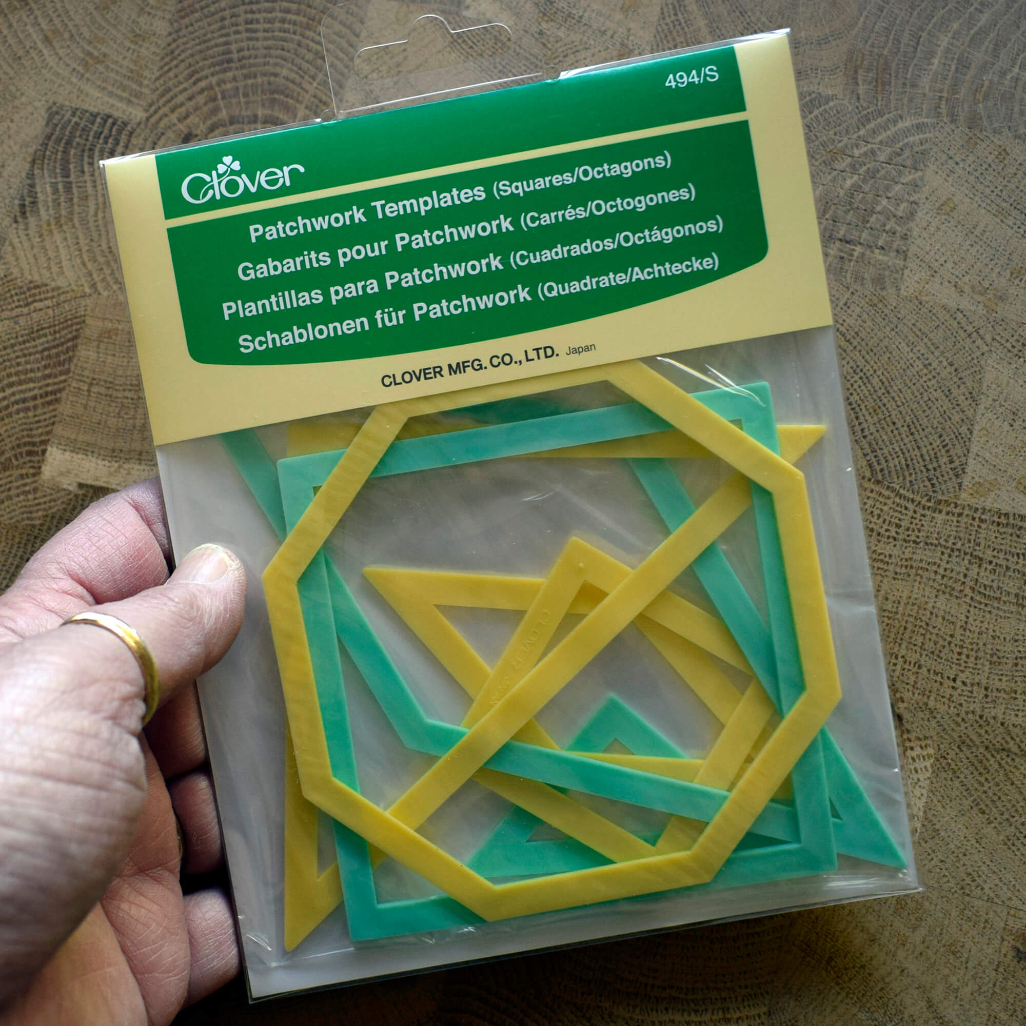 Patchwork Templates Squares Octagons - Clover 7 Piece Set