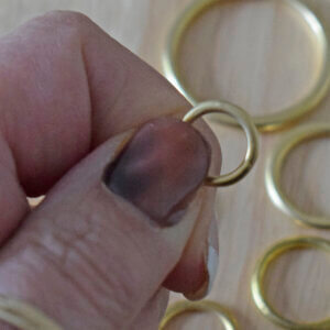 Hollow Brass Rings - Pack of 10 Single Size - Choice of 6 Sizes - Size 6