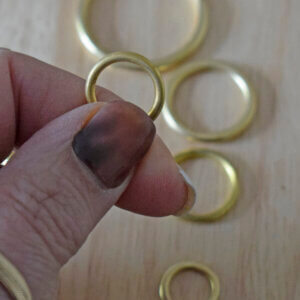 Hollow Brass Rings - Pack of 10 Single Size - Choice of 6 Sizes - Size 5