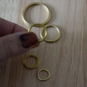Hollow Brass Rings - Pack of 10 Single Size - Choice of 6 Sizes - Size 4