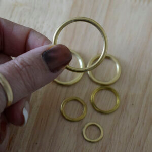 Hollow Brass Rings - Pack of 10 Single Size - Choice of 6 Sizes - Size 1