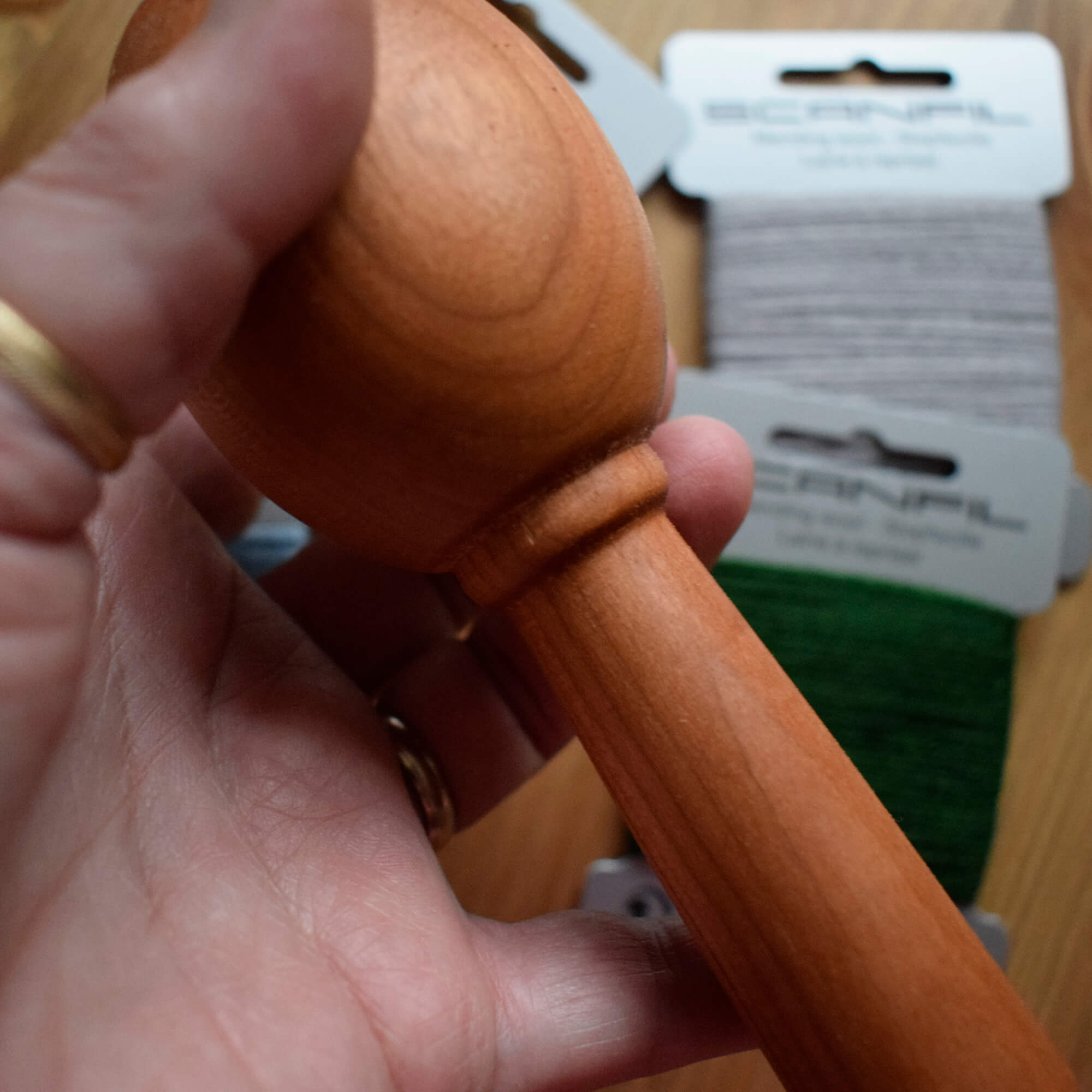 Darning Egg with Handle | Handmade from Recycled Hardwood (Oak, Beech or Teak) | Hand-Turned - Image 6