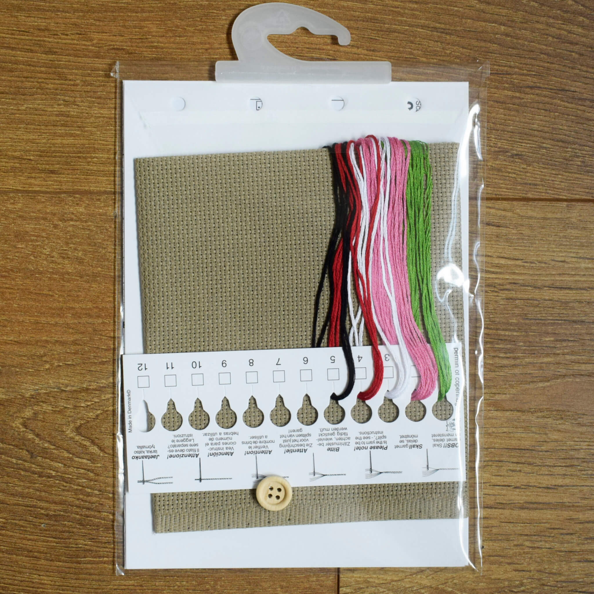 Cross Stitch Pincushion Kit - Folk Art Floral by Permin - Beginner - Image 4