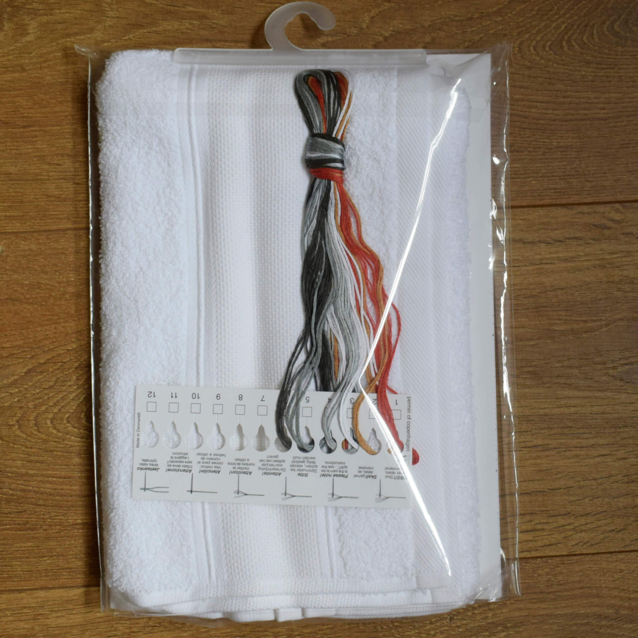 Cross Stitch Guest Towels Kit - Chicken Design by Permin - Beginner - Image 3