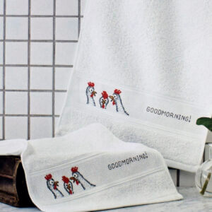 Cross Stitch Guest Towels Kit - Chicken Design by Permin - Beginner