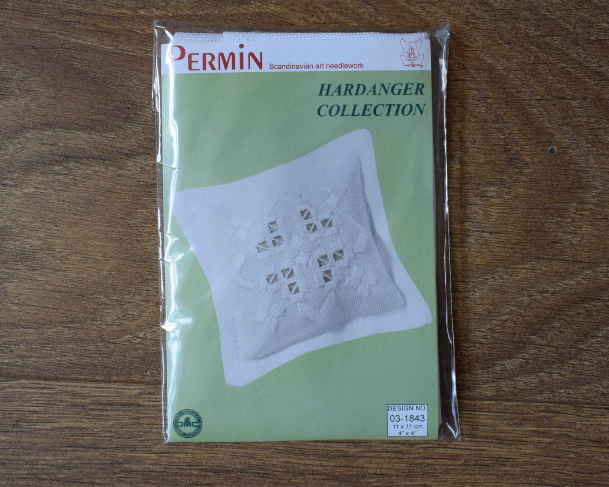 Hardanger Pincushion Kit - White Pattern - Permin - Sewing Gift - Image 4