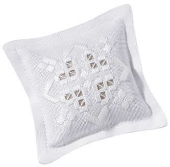 Hardanger Pincushion Kit - White Pattern - Permin - Sewing Gift - Image 3