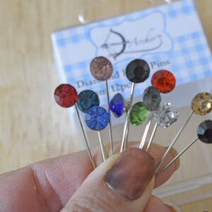 Diamond Head Sewing Pins – 55 mm – Pack of 12 in Box