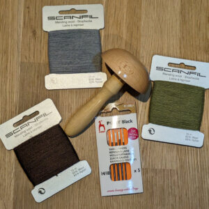 Darning Mushroom – Hemline – Natural Wood – For Hand Darning Garments