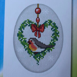 Robin Christmas Greeting Card Cross-Stitch Kit