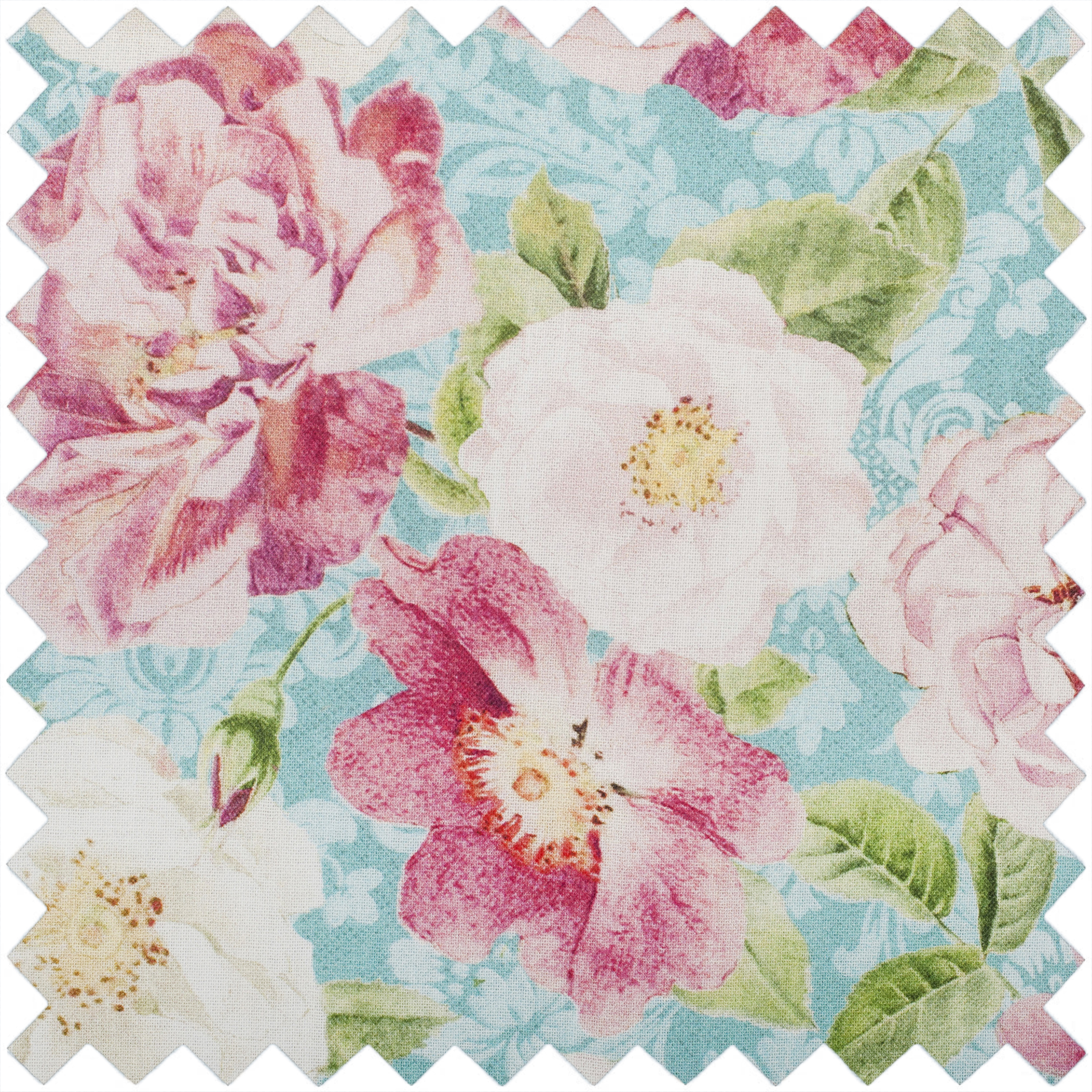 Flower Pot Pincushion – Floral Print Cotton Fabric – 9.5 × 9.5 × 8.5 cm - Image 3