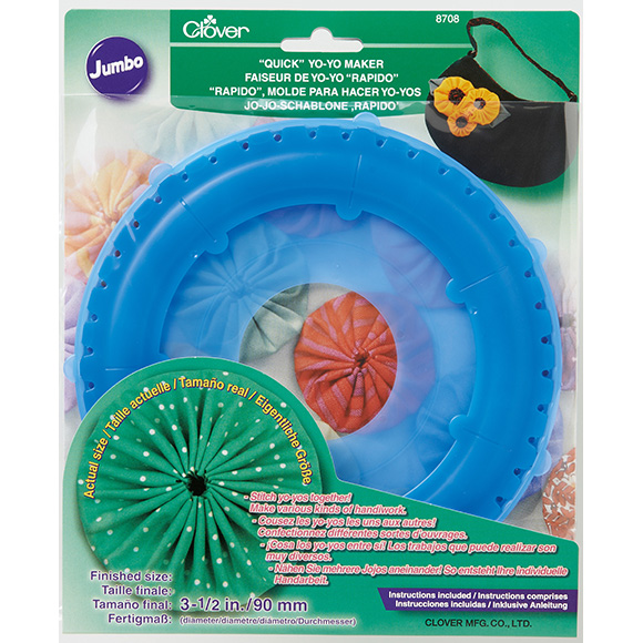 Quick YoYo Makers by Clover - Jumbo - Suffolk Puff Templates - Heritage Crafts Made Easy - Quilting and Crafting Tools