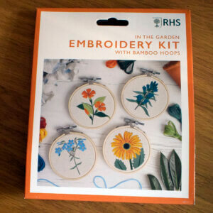 RHS In the Garden Embroidery Kit with Bamboo Hoops