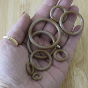 Brown Recycled Plastic Macramé Rings - Pack of 10 - 8 Sizes