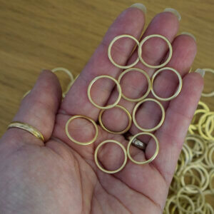 Solid Brass Sew-on Curtain Rings - Pack of 10 - Button Making