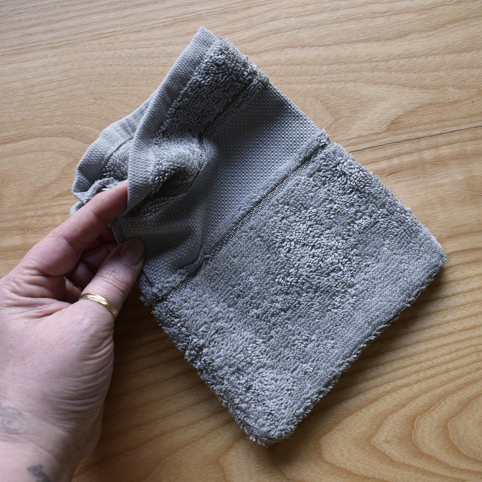 Wash Mitt Cotton Towelling with Aida Band to Personalise in Cross Stitch - Image 7