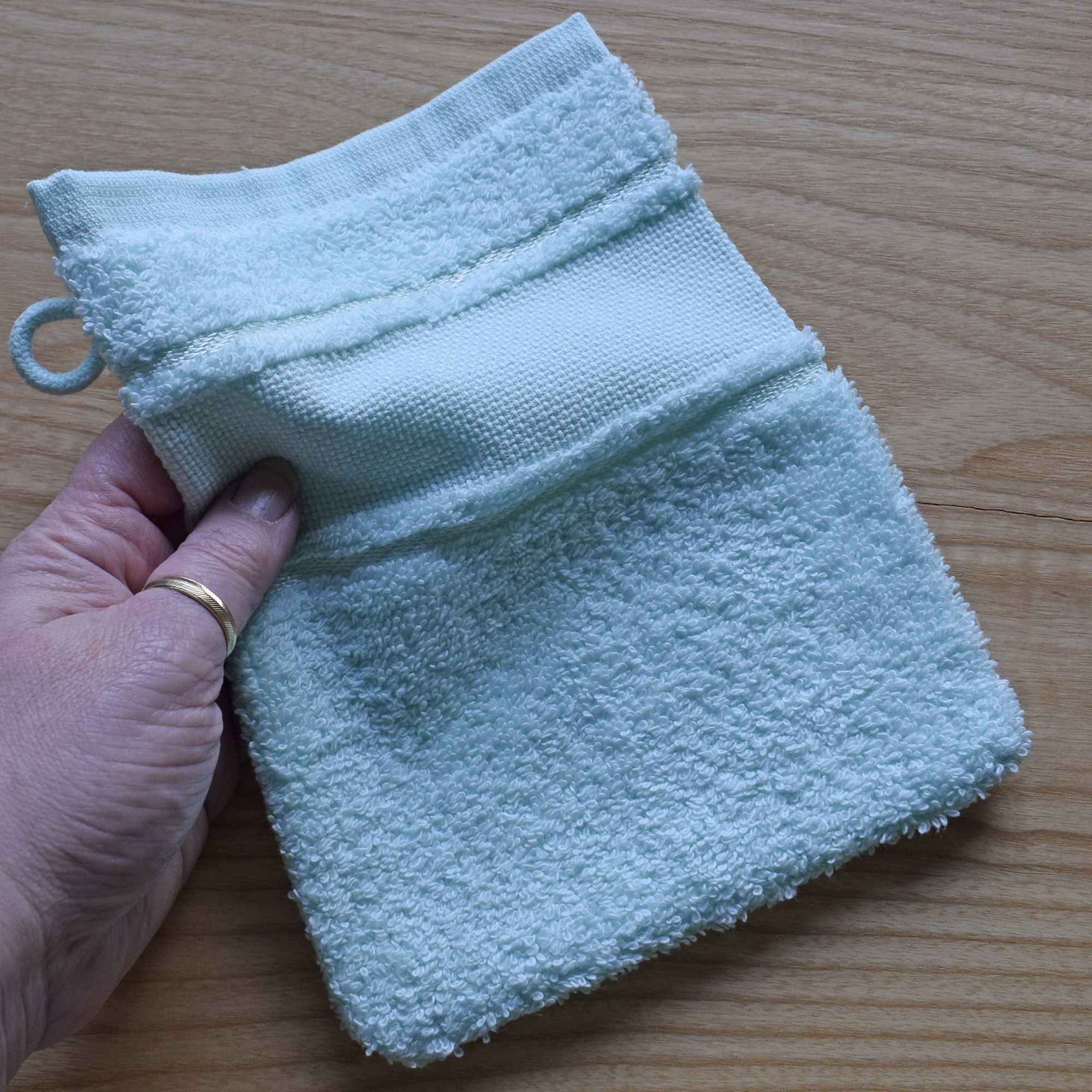 Wash Mitt Cotton Towelling with Aida Band to Personalise in Cross Stitch - Image 8