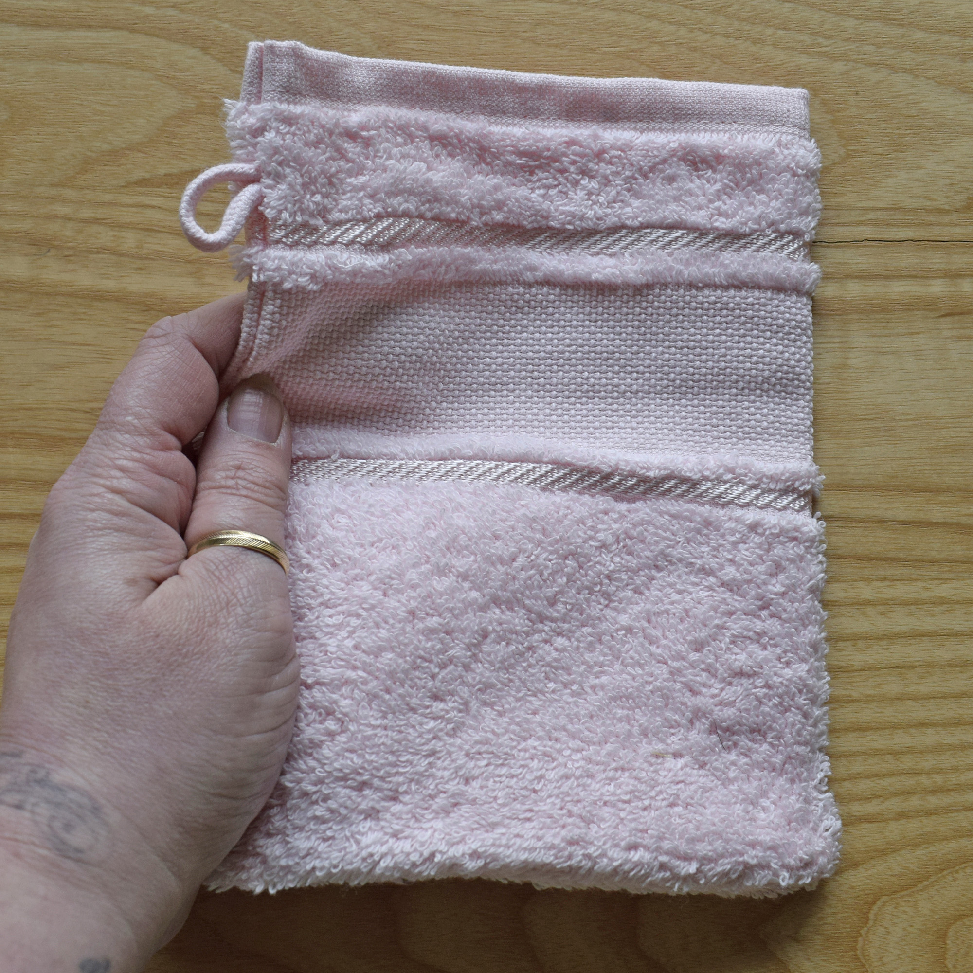 Wash Mitt Cotton Towelling with Aida Band to Personalise in Cross Stitch - Image 11