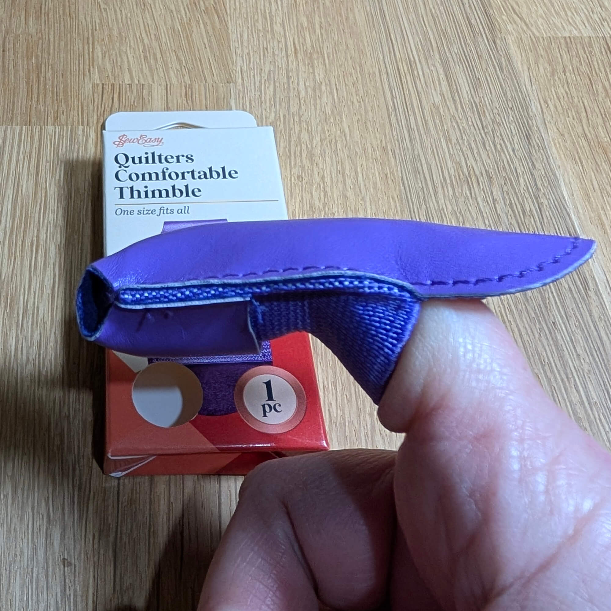 Sew Easy Quilter’s Leather Thimble - Full Finger Sewing Protector - Image 2