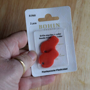 Bohin Needle Threader with Integrated Cutter - 2 Pack