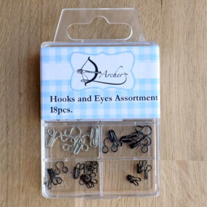 Sew-On Hooks and Eyes Assortment - 18 Piece Storage Box