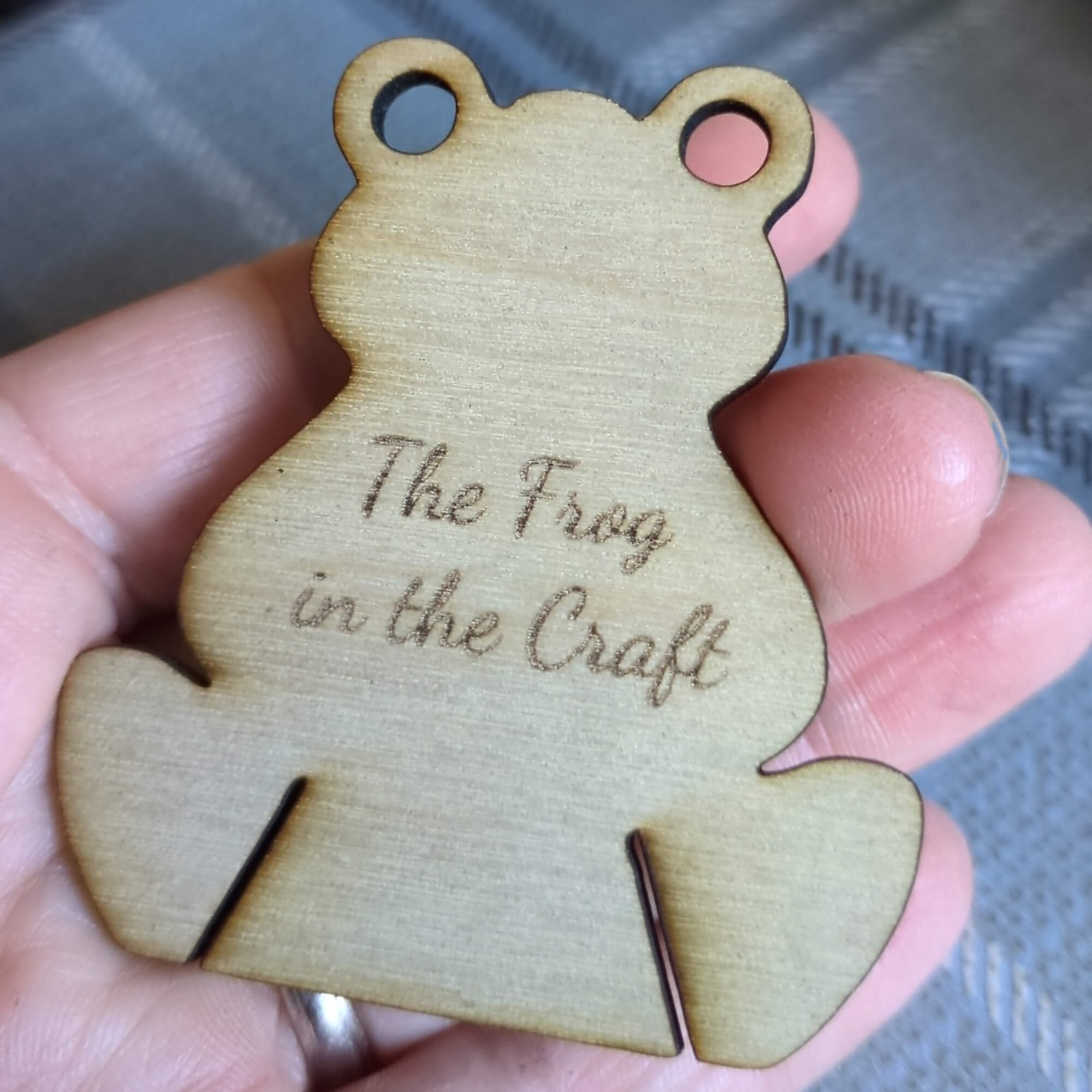 Frog Shaped Wooden Thread Bobbins – Birch Plywood