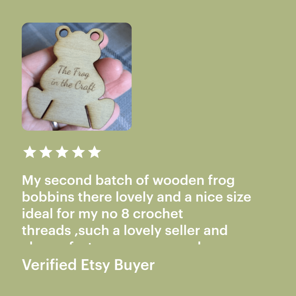 Frog Shaped Wooden Thread Bobbins – Birch Plywood - Image 6