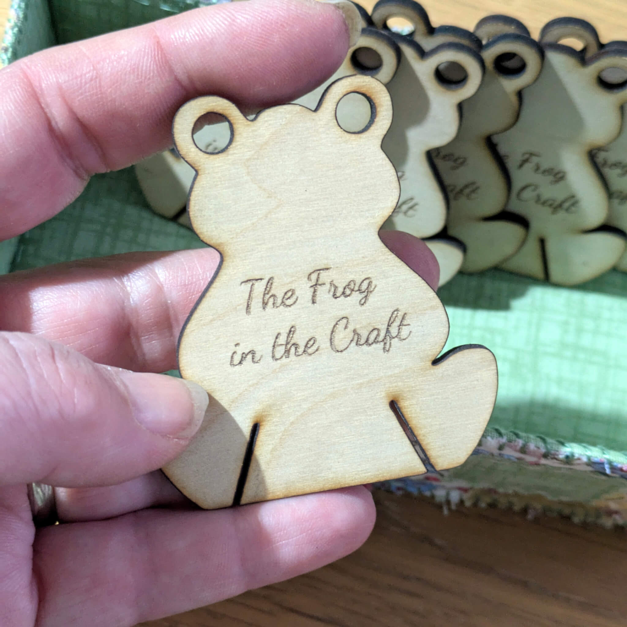 Frog Shaped Wooden Thread Bobbins – Birch Plywood - Image 10