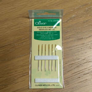 Clover Gold Eye Chenille Embroidery Needles No.22