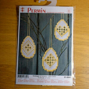 Easter Hardanger Kit - Yellow Egg Decorations 8841 by Permin
