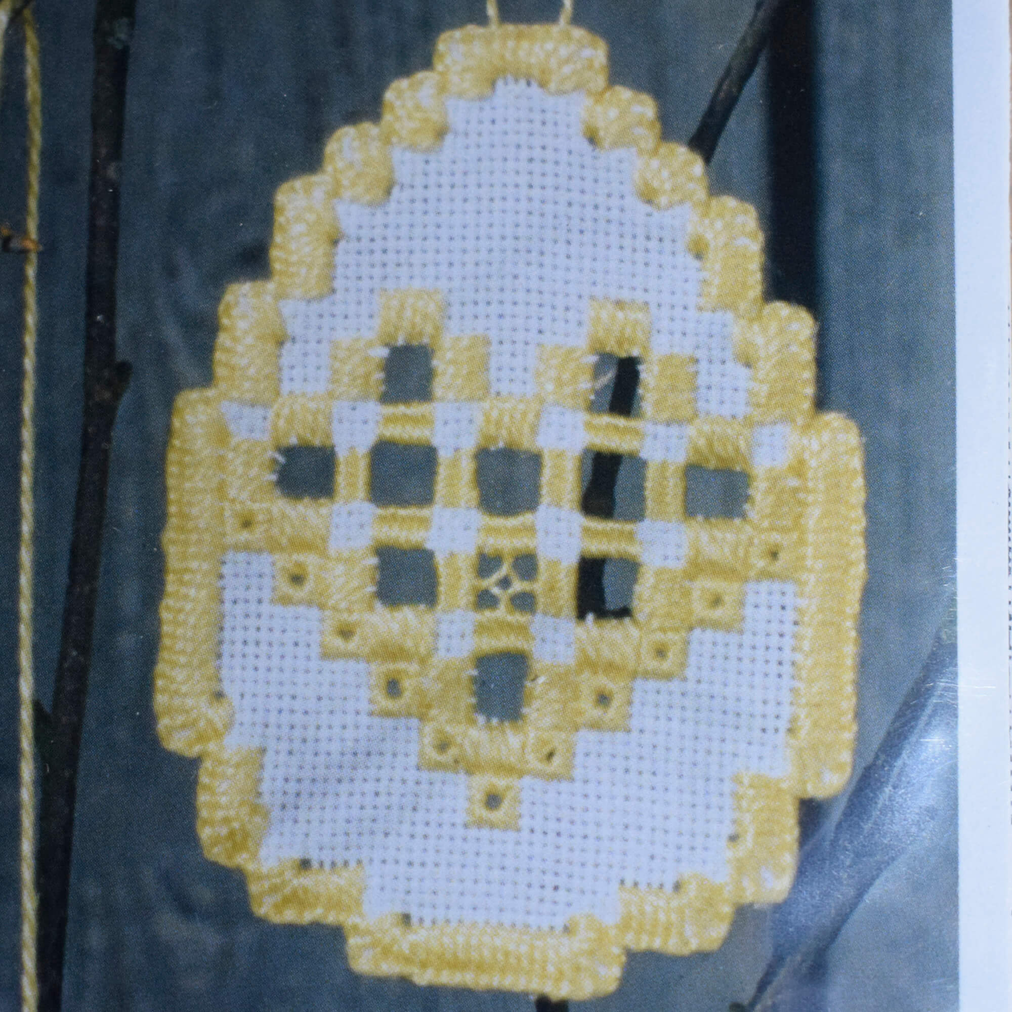 Easter Hardanger Kit - Yellow Egg Decorations 8841 by Permin - Image 6