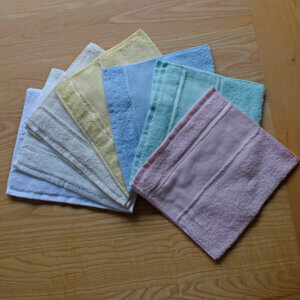 Baby Burp Cloth / Guest Towel - Cotton Towelling with Aida Band