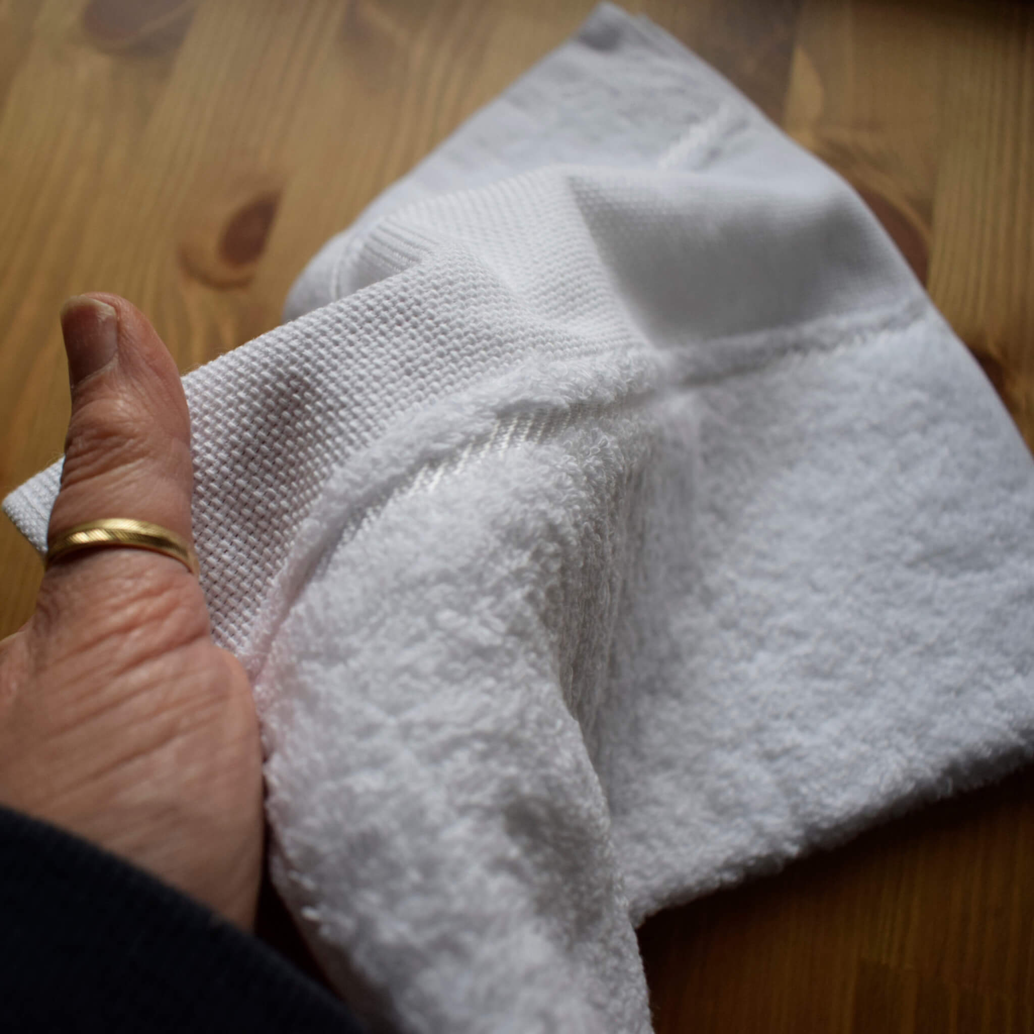 Baby Burp Cloth / Guest Towel - Cotton Towelling with Aida Band - Image 16