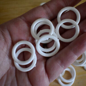 Plastic Curtain Rings 22.5mm White - Pack of 50 - Habico