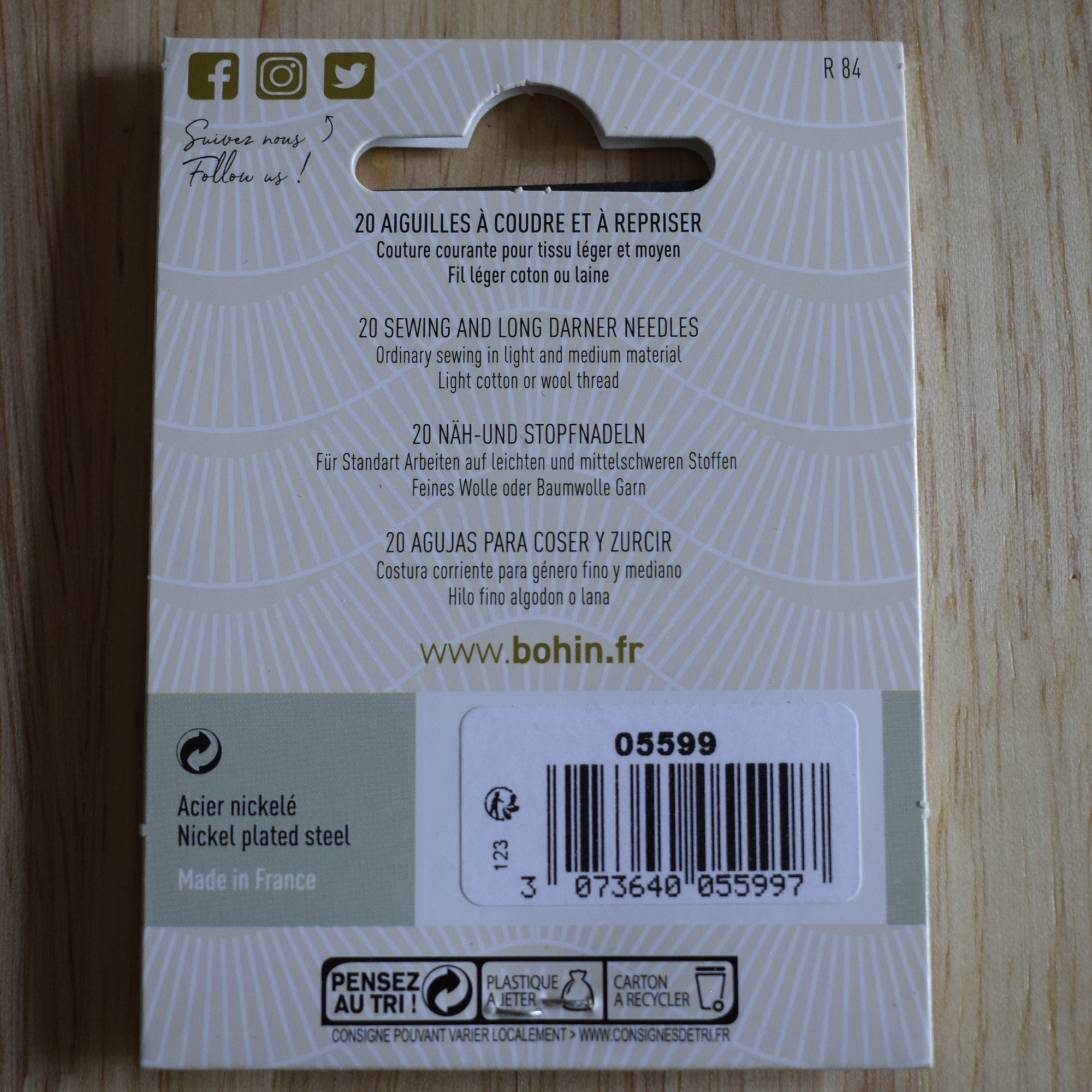 Bohin Sewing and Darning Needles - Assorted 20 Pack - Image 3