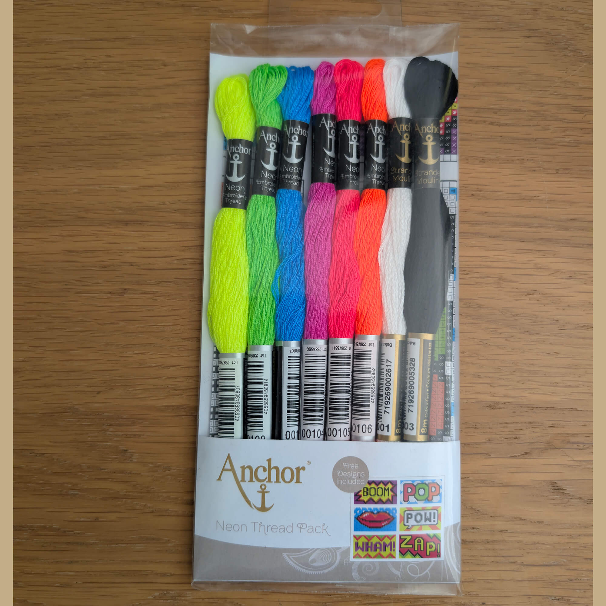 Anchor Neon Embroidery Stranded Thread Assortment Pack - 100% Polyester