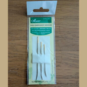 Clover Gold Eye Huck Embroidery Needles - 3 Sizes