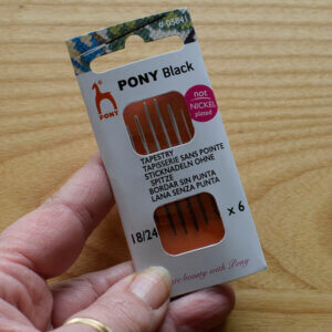 Pony Black Tapestry Needles Sizes 18-24 - Pack of 6