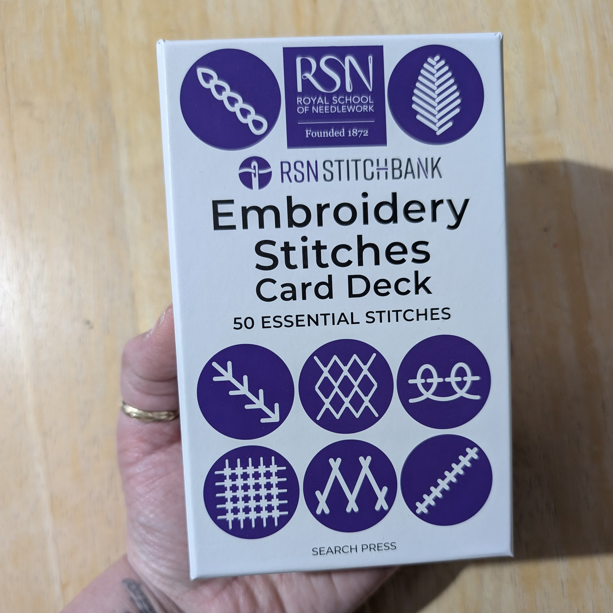 RSN Embroidery Stitches Card Deck - 50 Essential Stitches