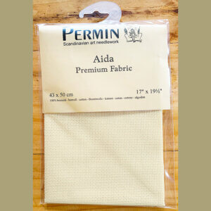 Aida Fabric 14 Count - Permin Ivory 43 x 50 cm