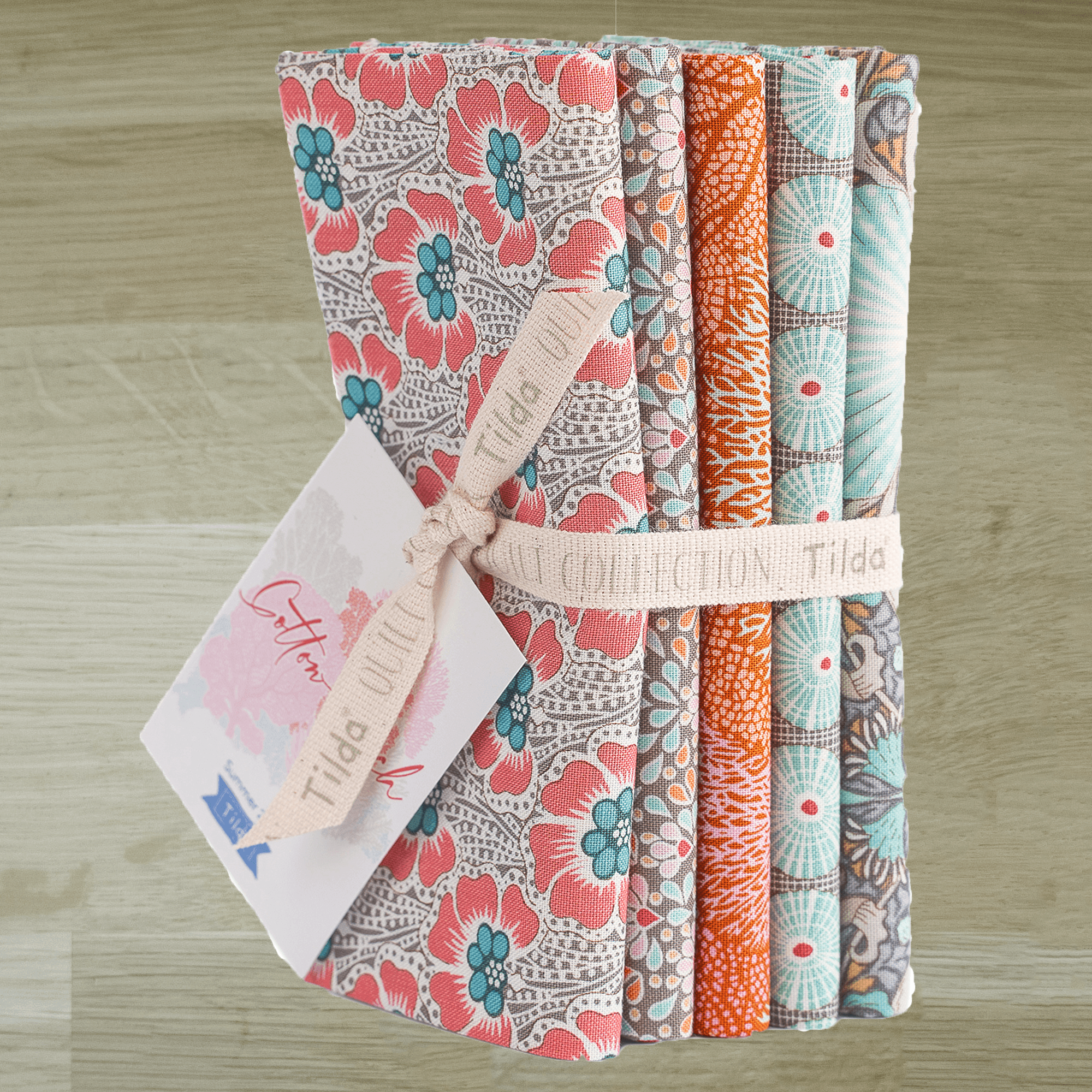 Tilda Cotton Beach Fat Quarter Bundle - Seamist