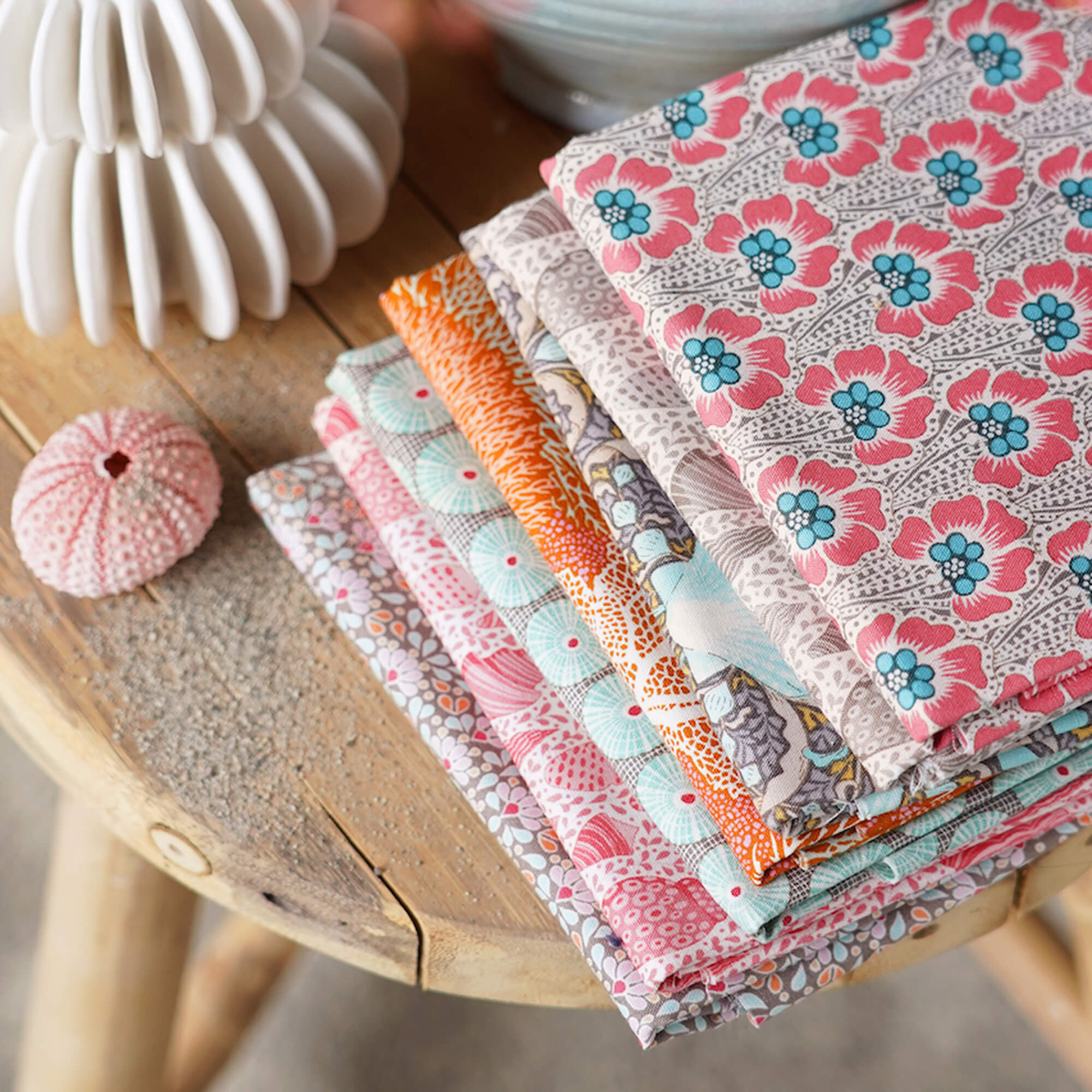 Tilda Cotton Beach Fat Quarter Bundle - Seamist - Image 2